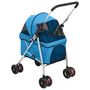Voir la diapositive 4 : VIDAXL Poussette pour chien pliante Bleu 76x50x100 cm Tissu Oxford