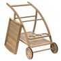 Voir la diapositive 2 : HESPERIDE Desserte de jardin en bois à roulettes Tiwi - L. 105 x H. 78 cm - Beige