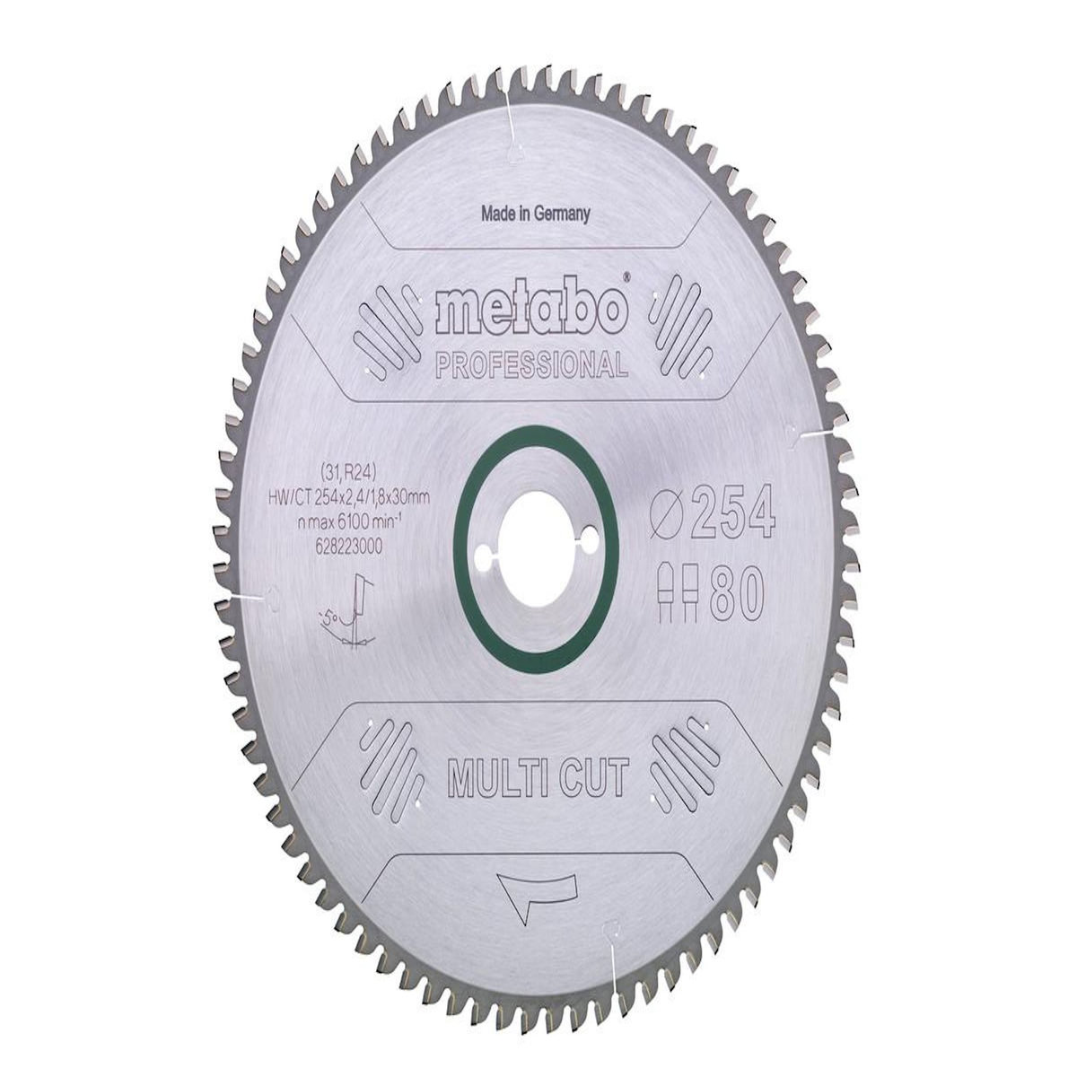 METABO SAS Lame  Multi Cut  HW/CT 254x30,80FZ/TZ -5° pour scie circulaire