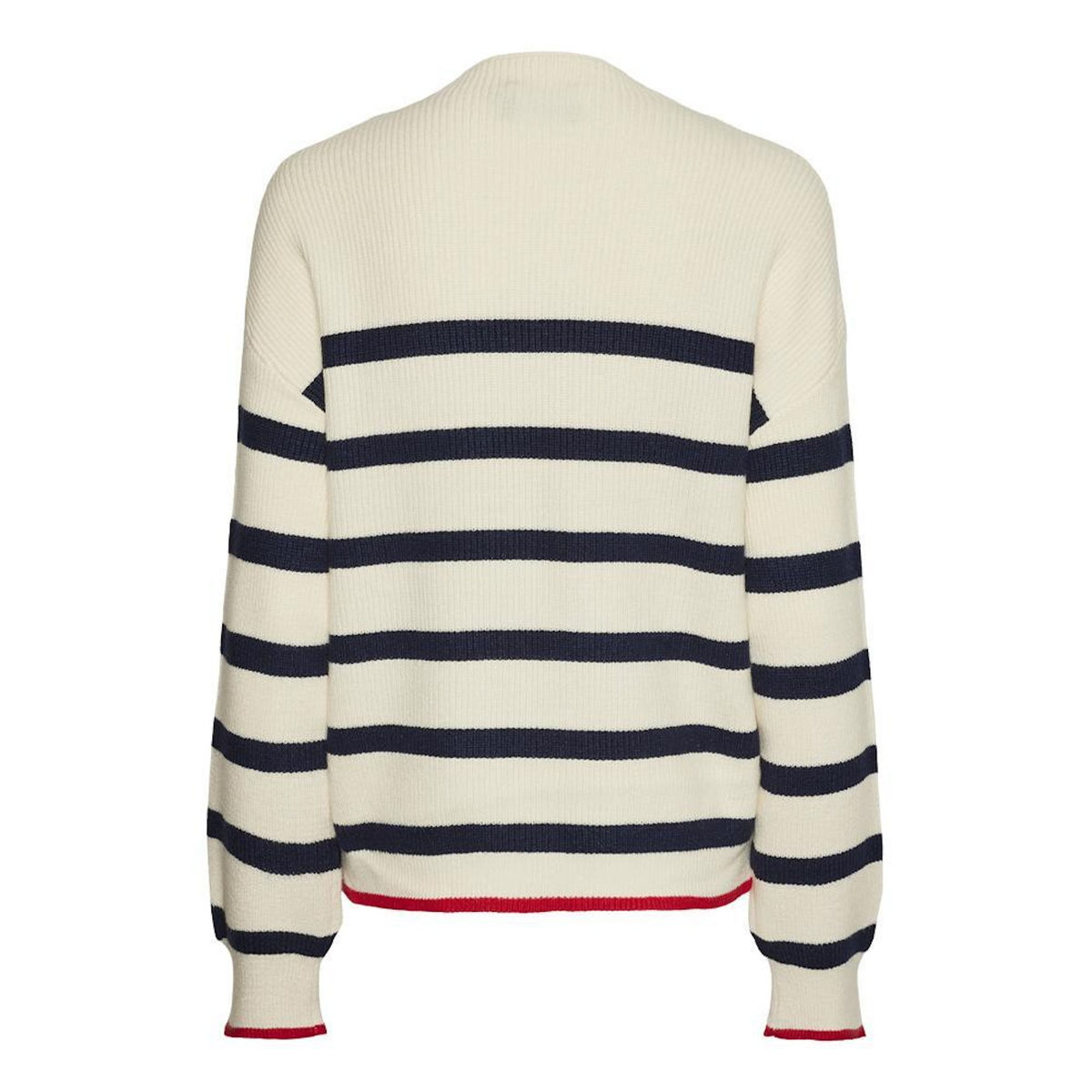 Pieces Pull /Marine Femme Pieces Mock Neck Knit