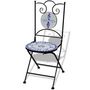 Voir la diapositive 2 : VIDAXL Chaises pliables de bistro lot de 2 Ceramique Bleu et blanc