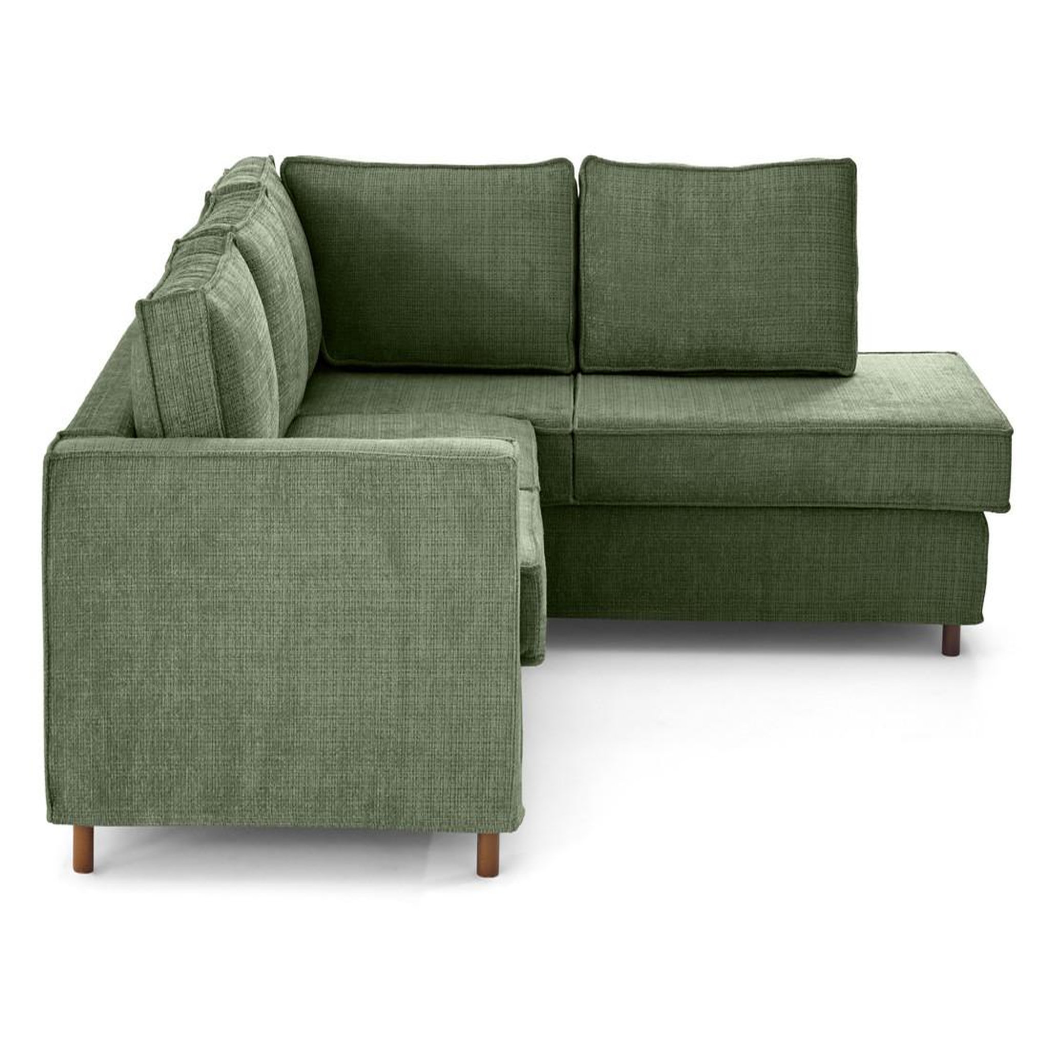 Voir la diapositive 5 : LISA DESIGN Jake - canapé déhoussable d'angle droit 5 places en velours texturé