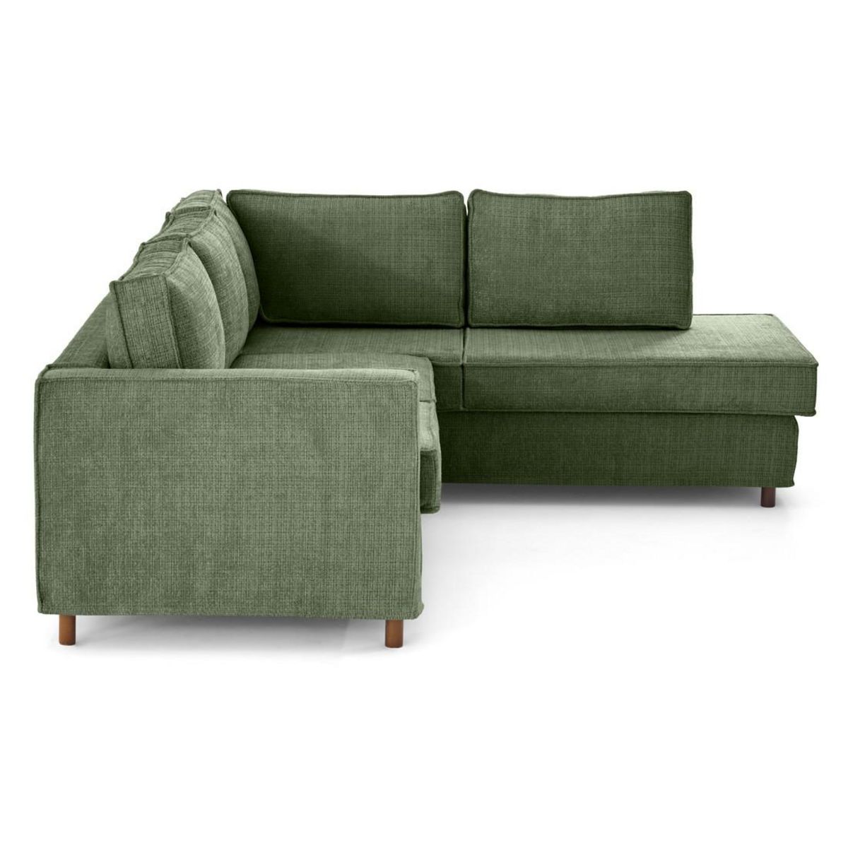 LISA DESIGN Jake - canapé déhoussable d'angle droit 5 places en velours texturé