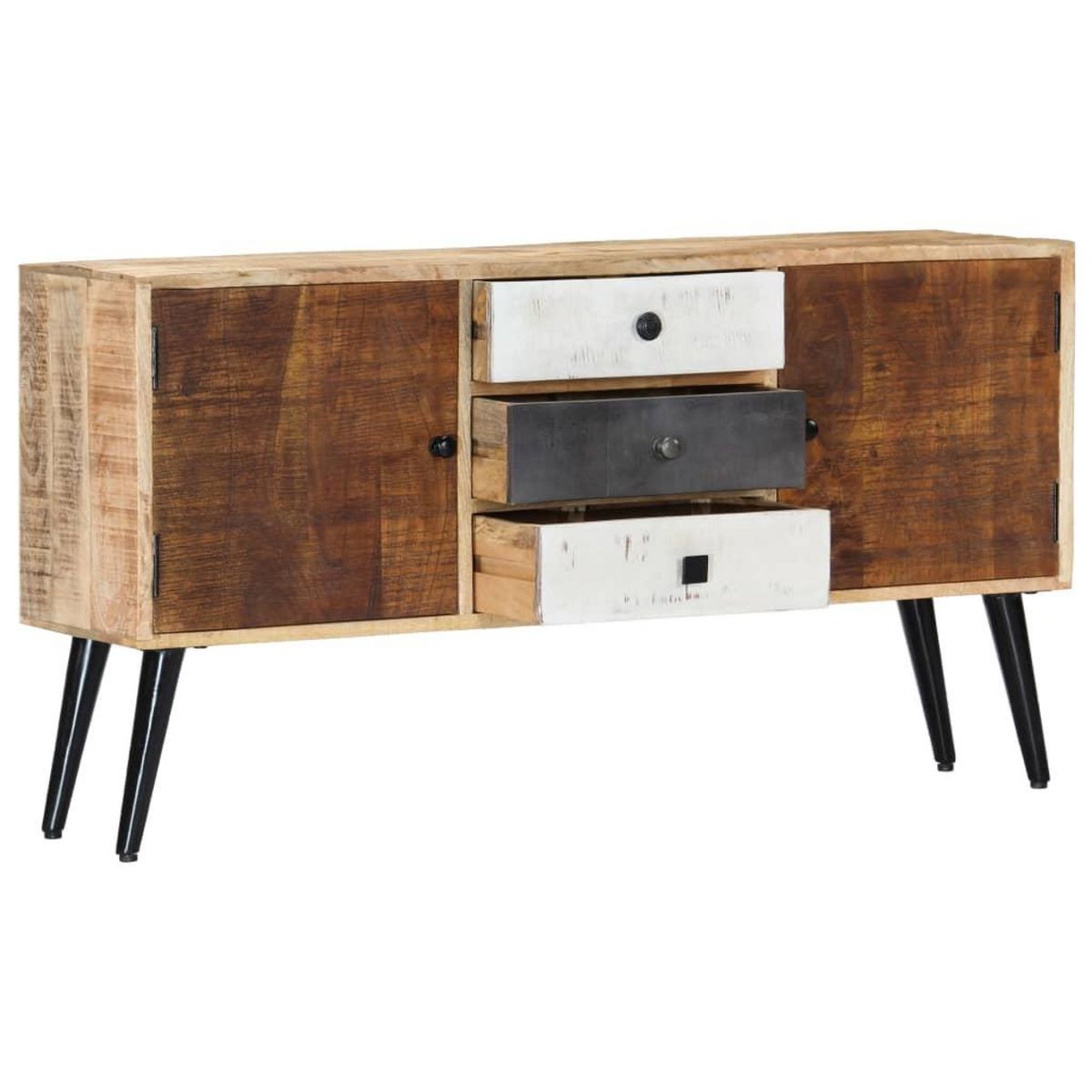 VIDAXL Buffet 118x30x62 cm Bois de manguier massif