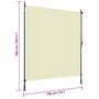 Voir la diapositive 6 : VIDAXL Store roulant d'exterieur 200 x 270 cm Creme