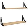 Voir la diapositive 2 : VIDAXL Etageres murales 2 pcs chene sonoma 60x15x15,5 cm