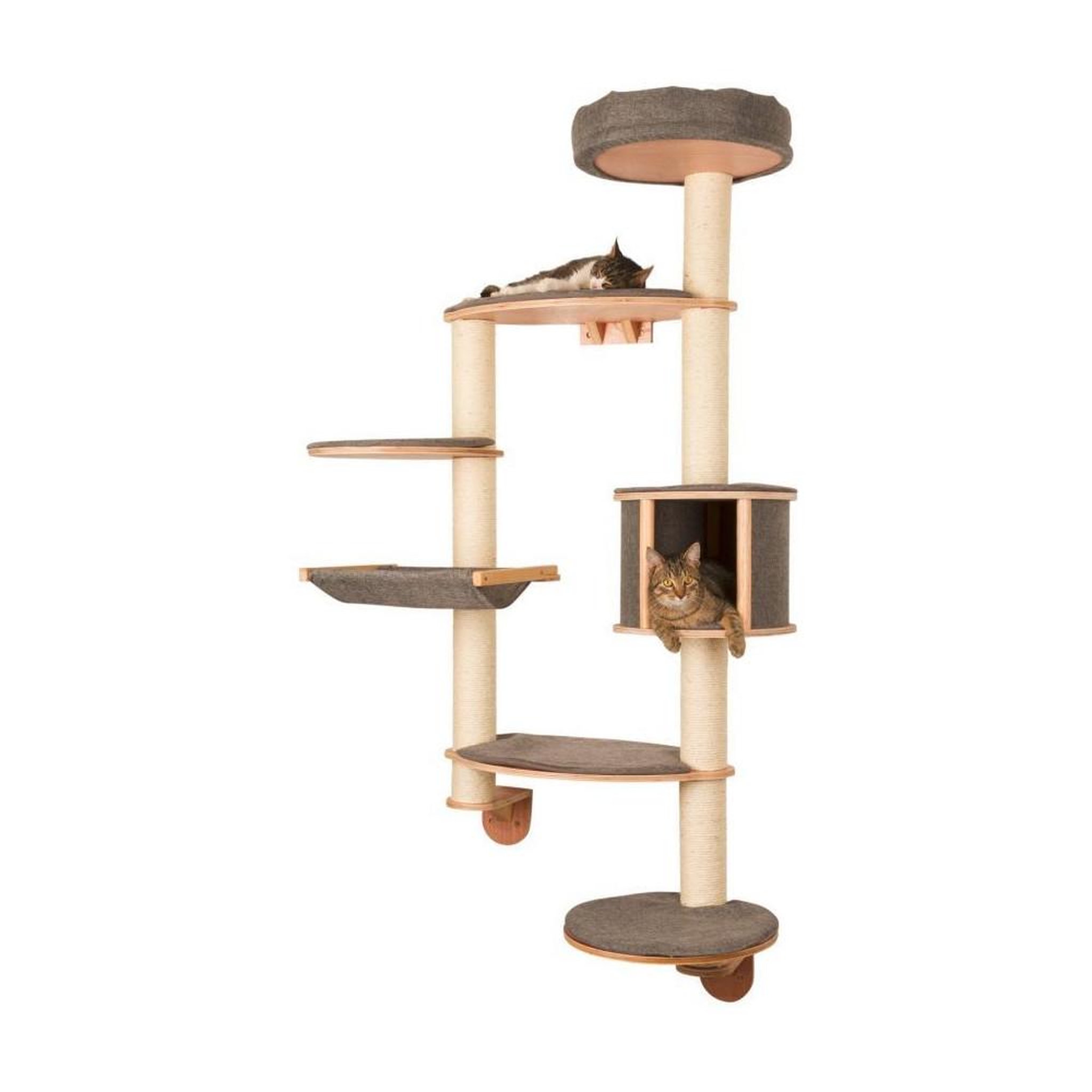KERBL Arbre a chat mural - H. 185 cm - Dolomit XL Tofana - KERBL - Gris