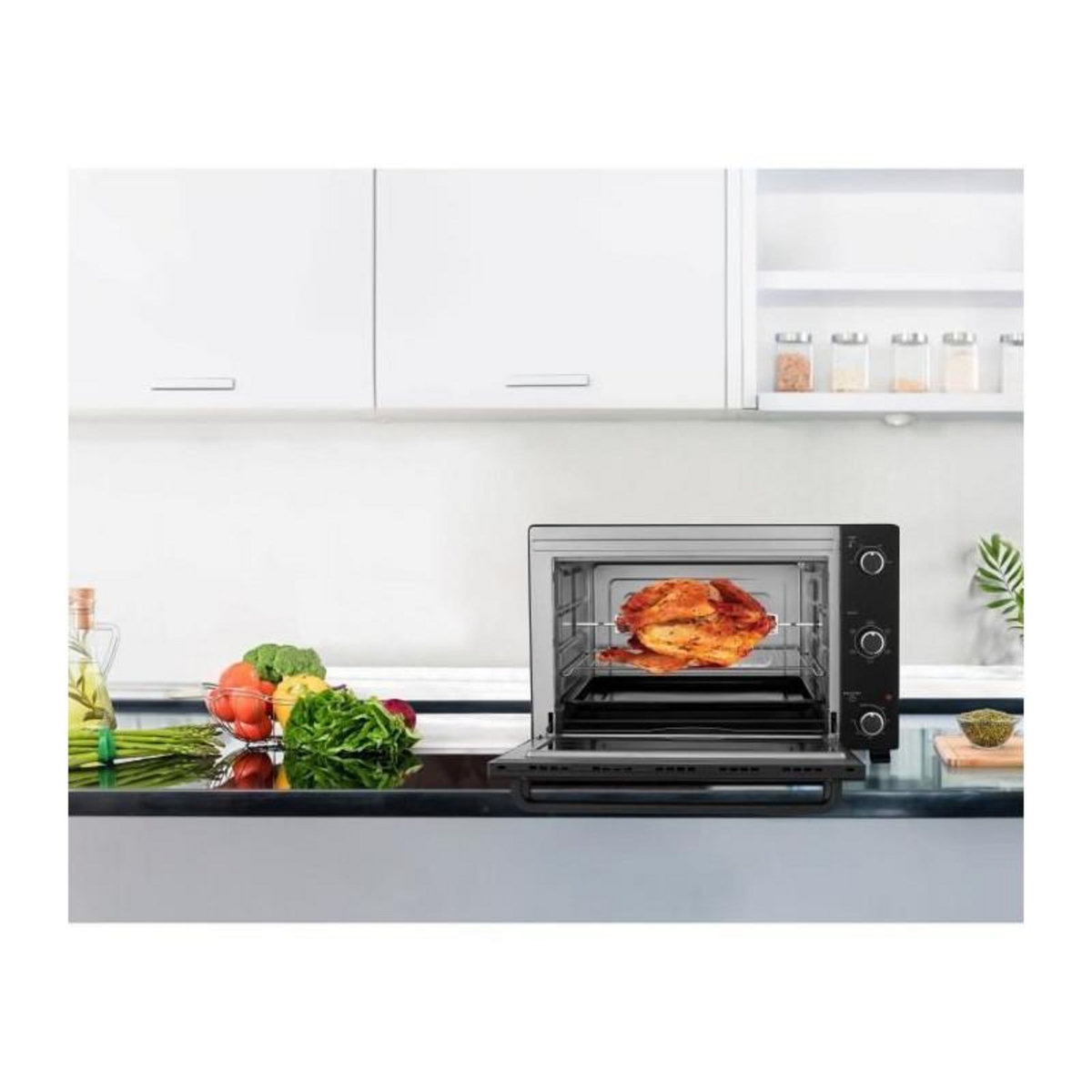 CONTINENTAL EDISON Minifour électrique -Convection naturelle CONTINENTAL EDISON - CEMF60B3 - Noir - L60 x H39 x P 48 cm