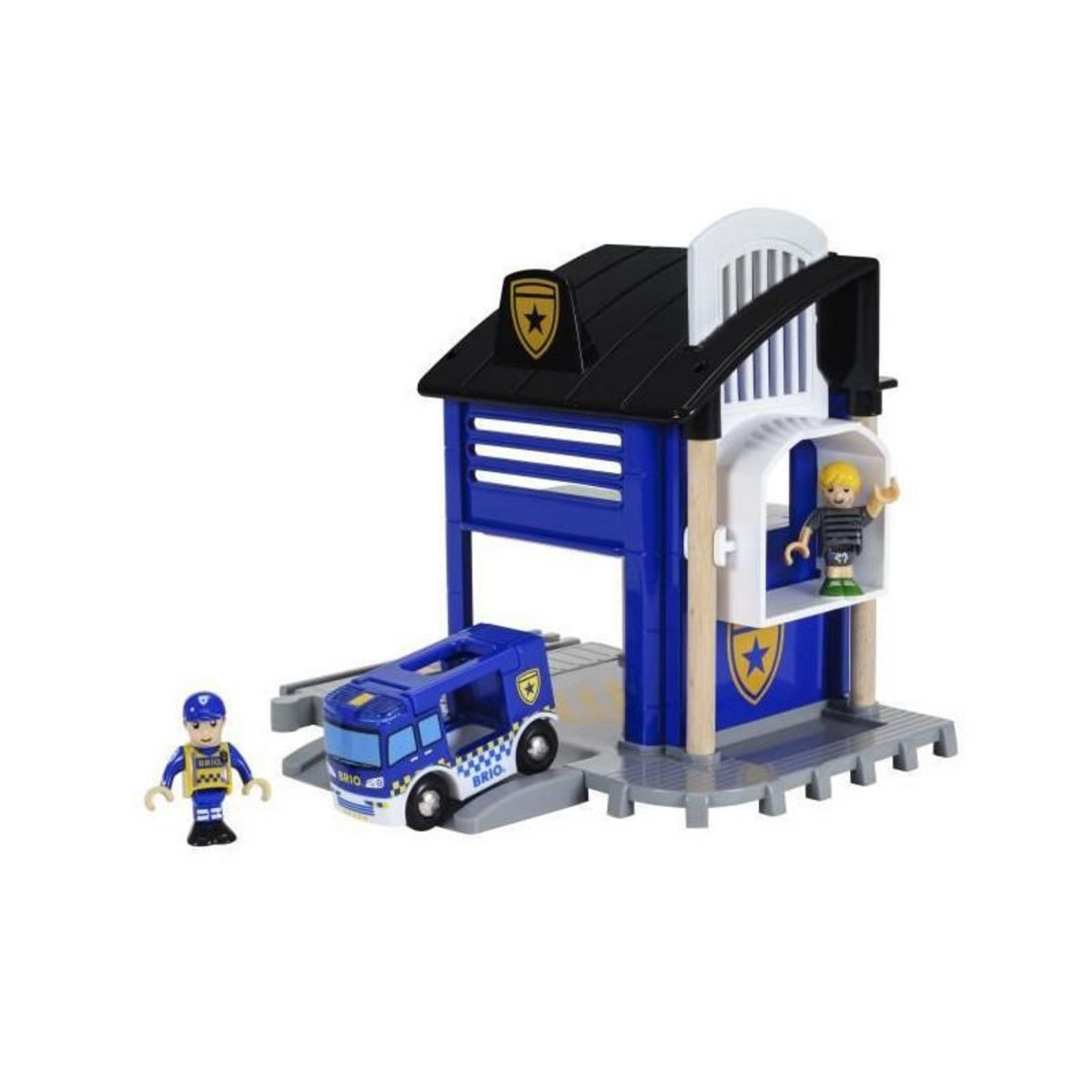 Brio Brio World Commissariat de Police  - Accessoire son et lumiere pour circuit de train en bois - Ravensburger - Des 3 ans - 33813