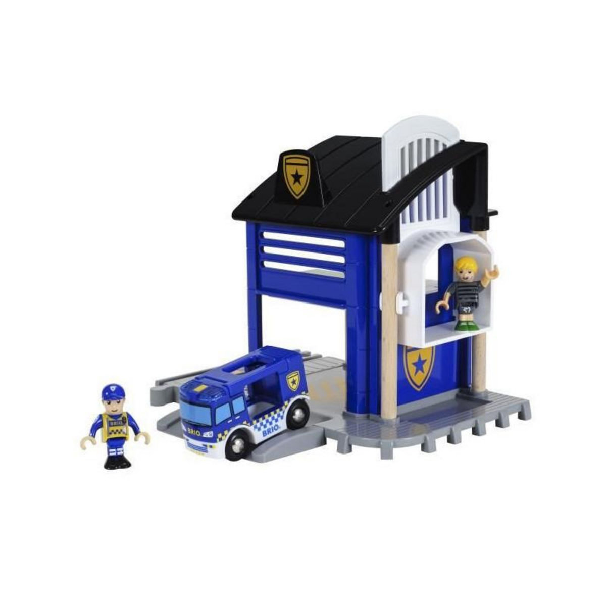 Brio Brio World Commissariat de Police  - Accessoire son et lumiere pour circuit de train en bois - Ravensburger - Des 3 ans - 33813