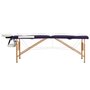 Voir la diapositive 2 : VIDAXL Table de massage pliable 2 zones Bois Blanc et violet