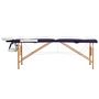 Voir la diapositive 2 : VIDAXL Table de massage pliable 2 zones Bois Blanc et violet