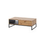 Voir la diapositive 1 : BEST MOBILIER Odin - table basse - bois et métal noir - 120 cm - style industriel