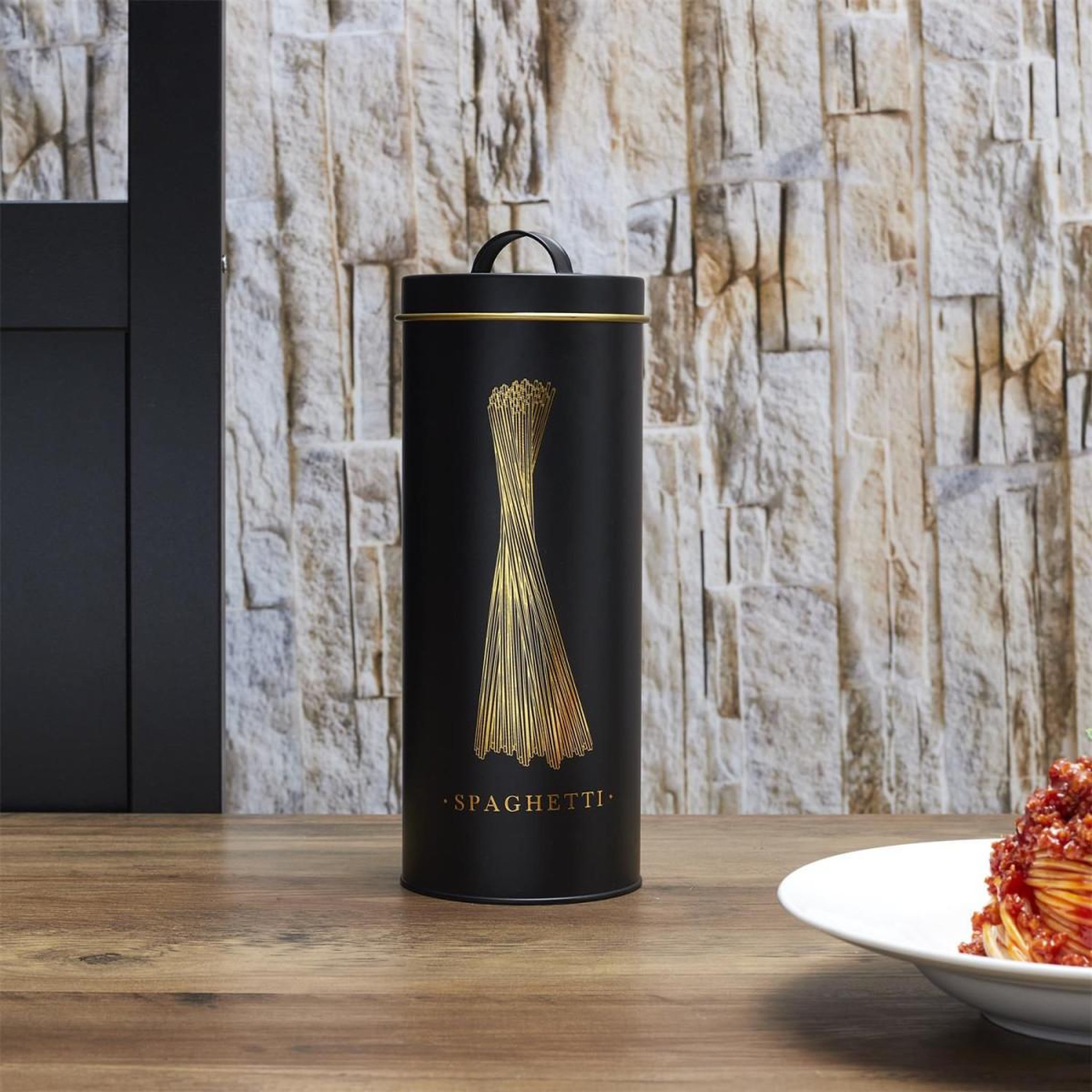Voir la diapositive 3 : COOK CONCEPT Boîte à spaghetti en métal  lounge  31cm noir