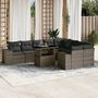 Voir la diapositive 1 : VIDAXL Salon de jardin avec coussins 10 pcs gris resine tressee
