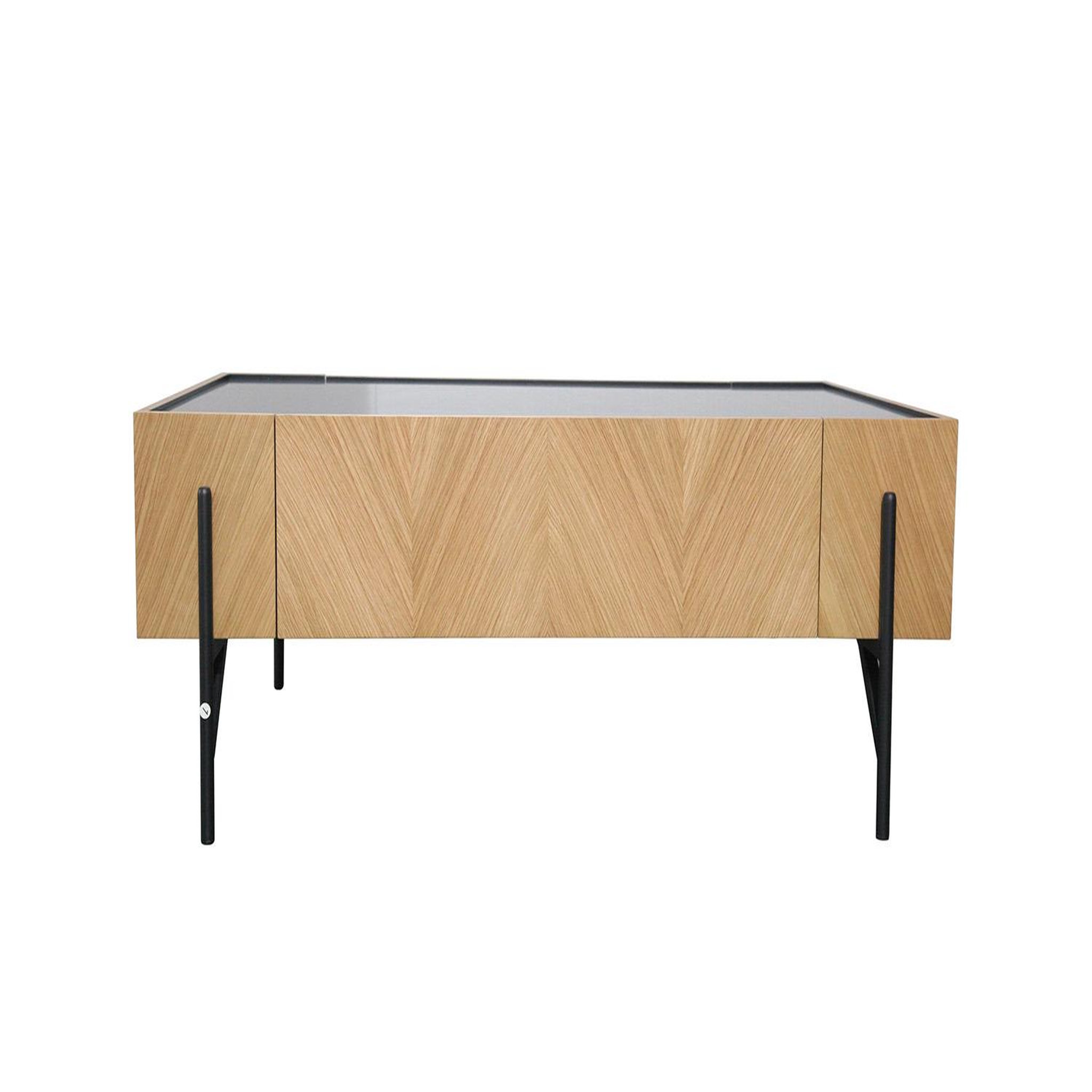 CONCEPT USINE Table basse en bois clair avec 2 grands tiroirs sequoia
