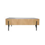 Voir la diapositive 1 : CONCEPT USINE Table basse en bois clair avec 2 grands tiroirs SEQUOIA
