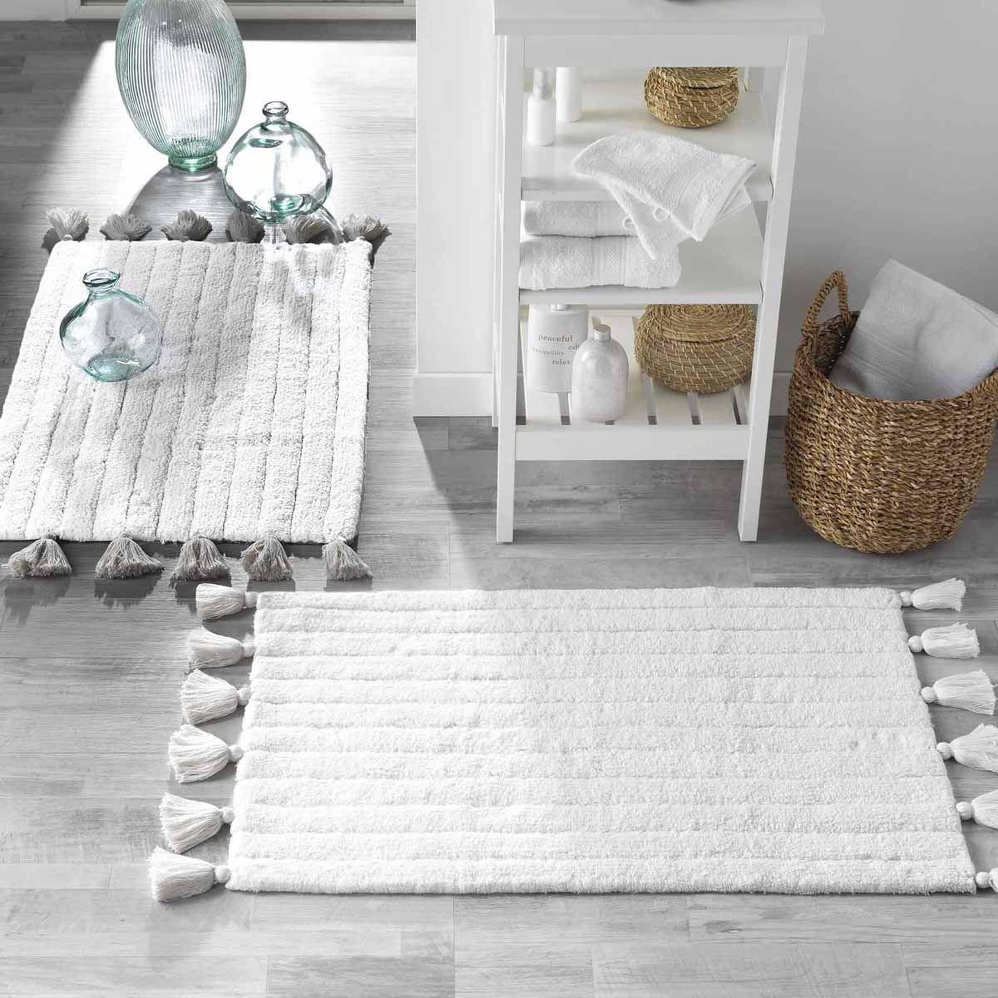 Voir la diapositive 4 : Douceur d'Intérieur Tapis de salle de bain  minatis  50x80cm blanc