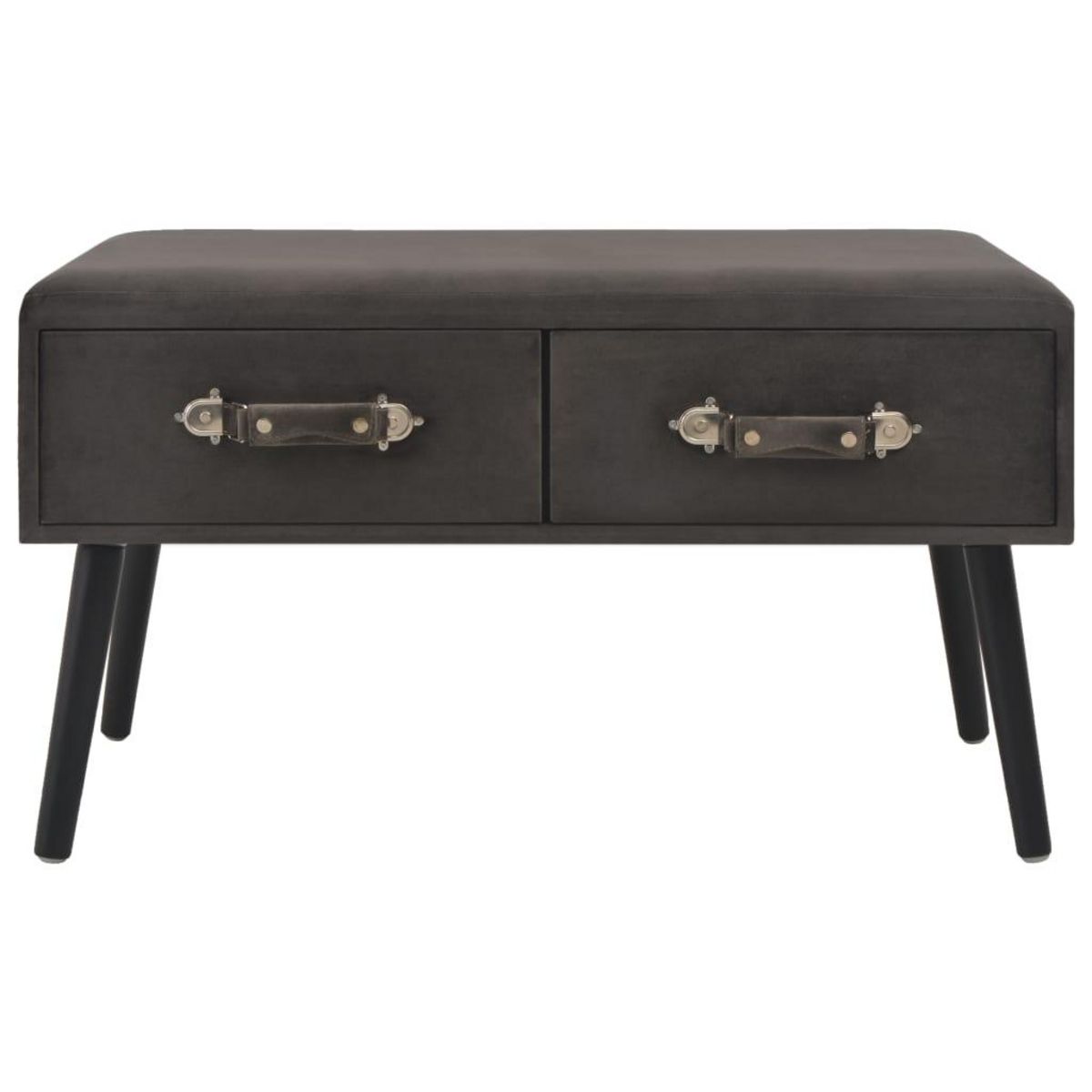 VIDAXL Table basse Gris 80x40x46 cm Velours