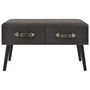 Voir la diapositive 4 : VIDAXL Table basse Gris 80x40x46 cm Velours