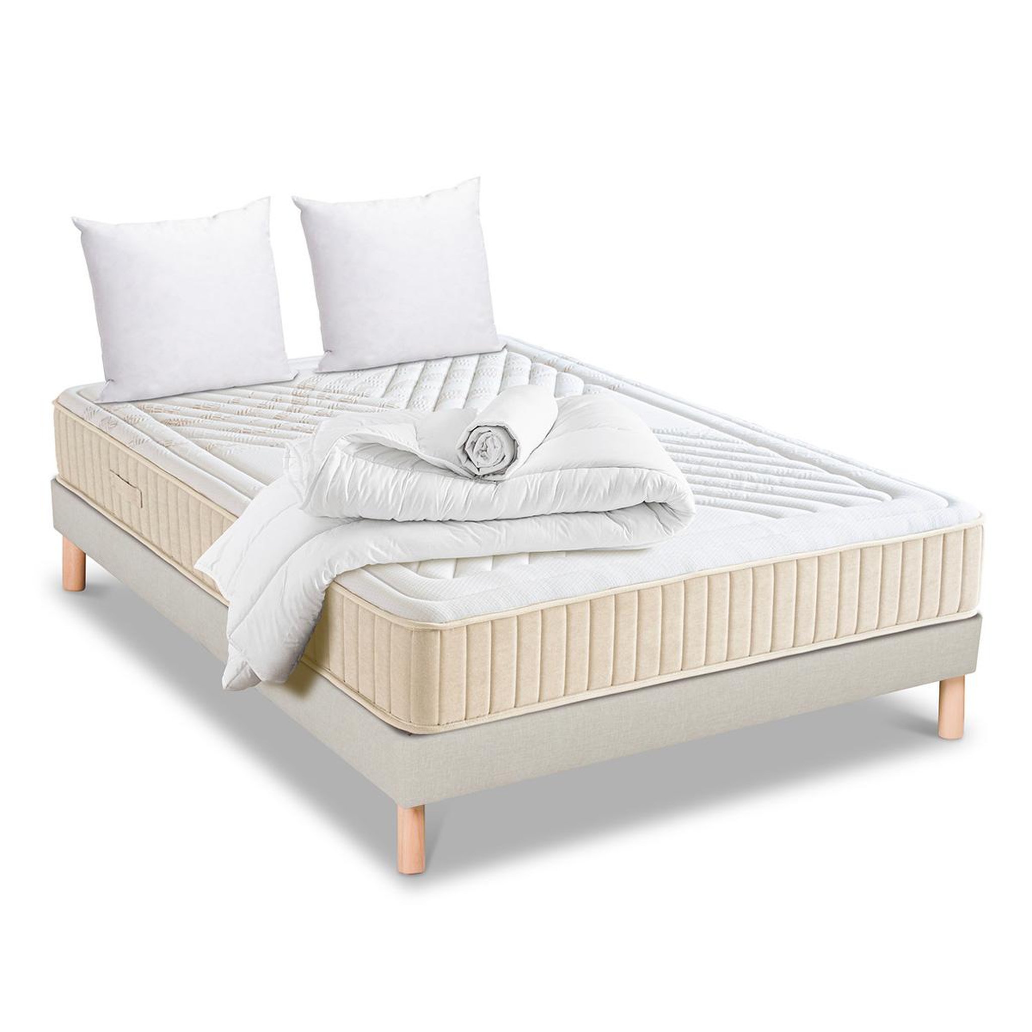 Voir la diapositive 4 : NUIT DE COTON Nuit de coton | pack prêt à dormir symphonie 2.0 | matelas mémoire de forme + sommier + accessoires