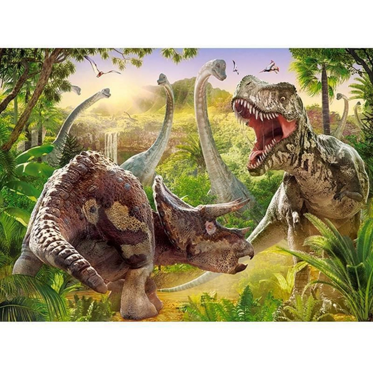 Castorland Puzzle 180 pièces : La bataille des Dinosaures