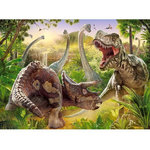 Castorland Puzzle 180 pièces : La bataille des Dinosaures