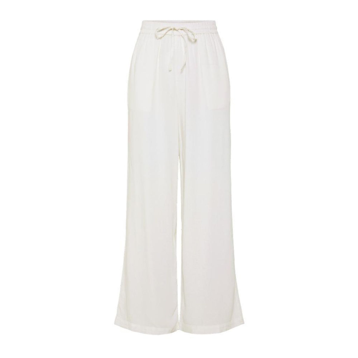 Pieces Pantalon fluide Blanc Femme Pieces Wide