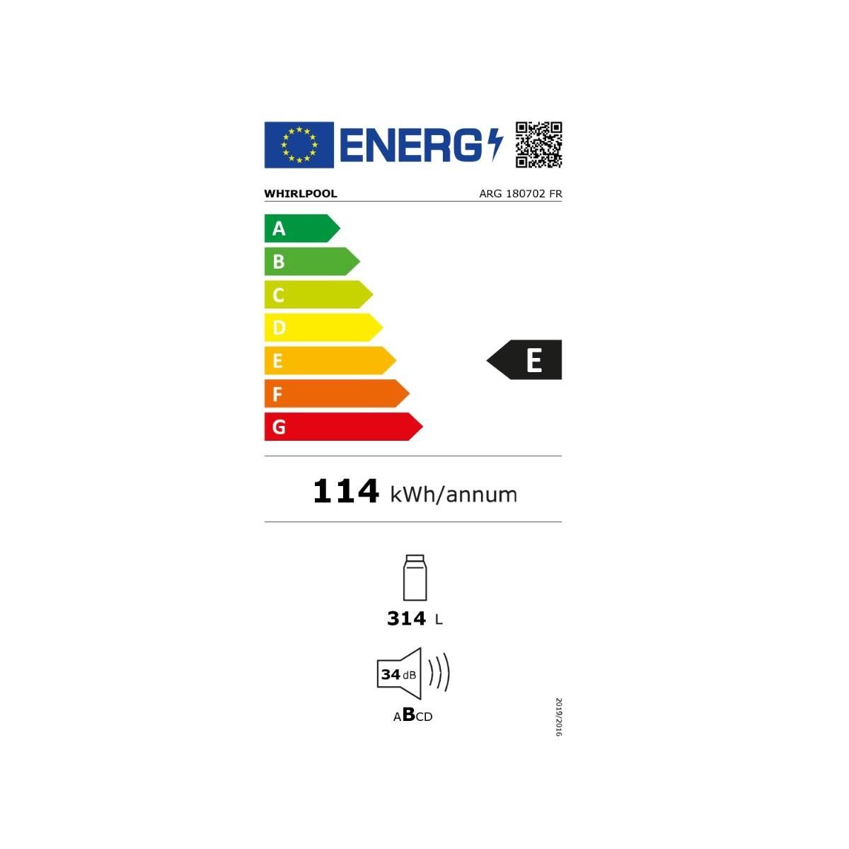 Whirlpool Réfrigérateur une porte 314l - ARG180702FR
