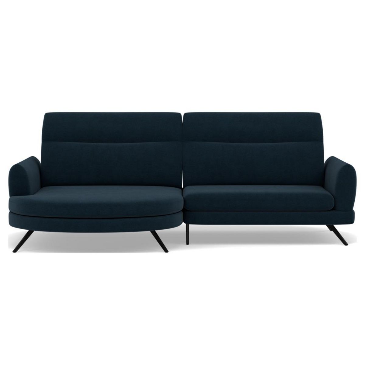 LISA DESIGN Terry - canapé d'angle gauche 4 places avec têtières réglables en tissu texturé