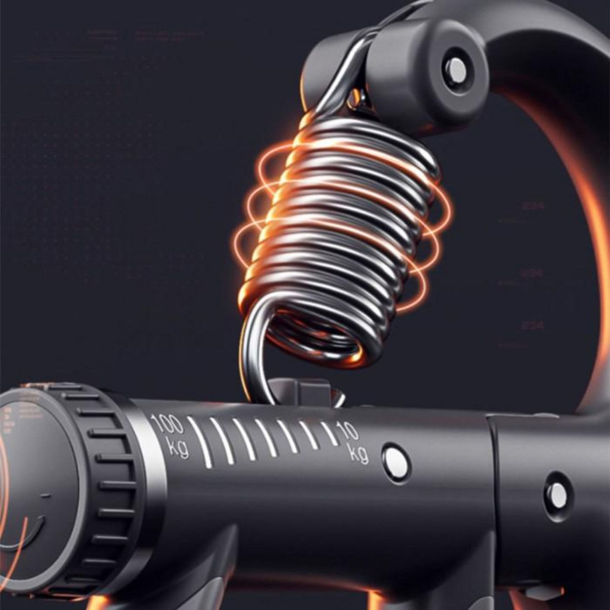 Paris Prix Pince de Musculation à Résistance Réglable  Compteur  100kg Noir