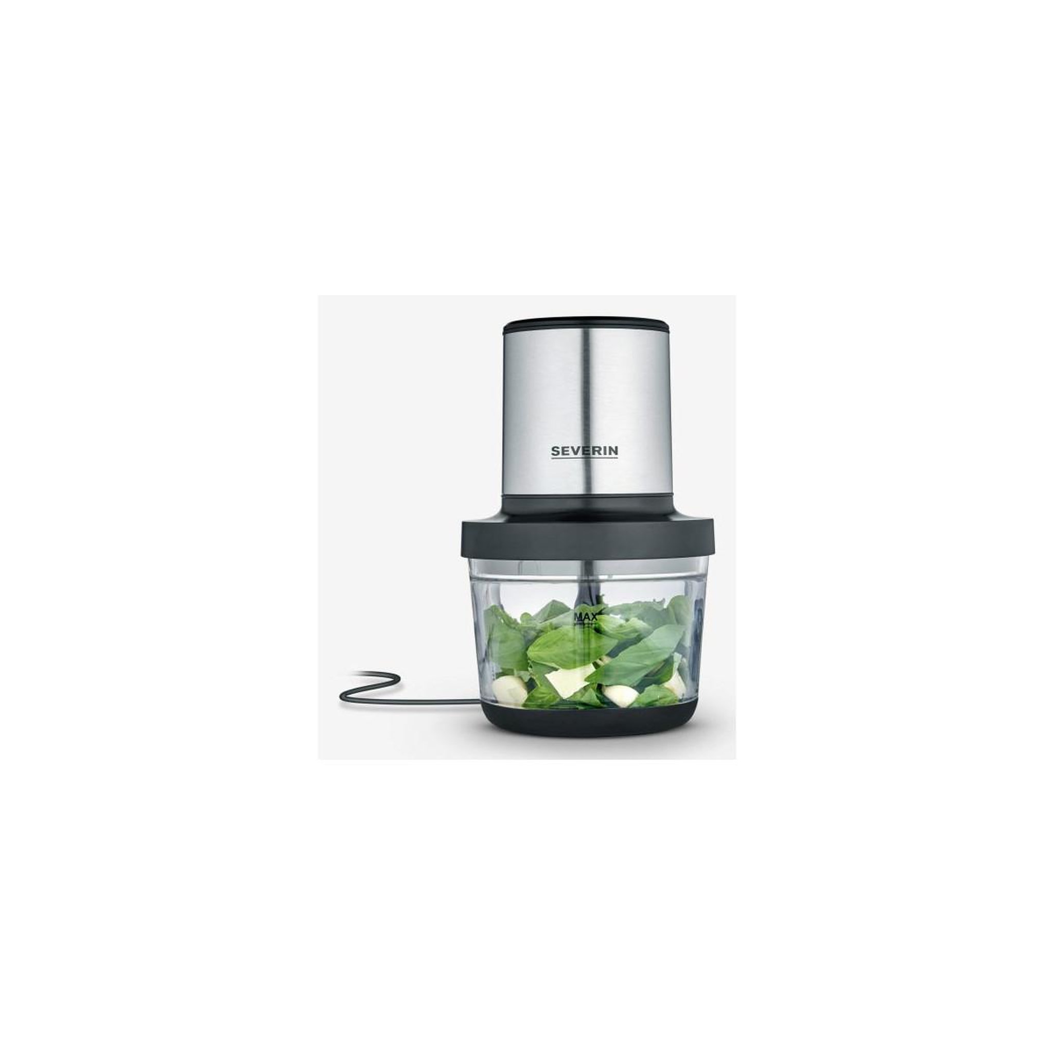 Voir la diapositive 3 : SEVERIN Mini-hachoir 1l 400w inox - km3867