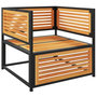 Voir la diapositive 5 : VIDAXL Chaise de jardin avec coussins bois massif d'acacia