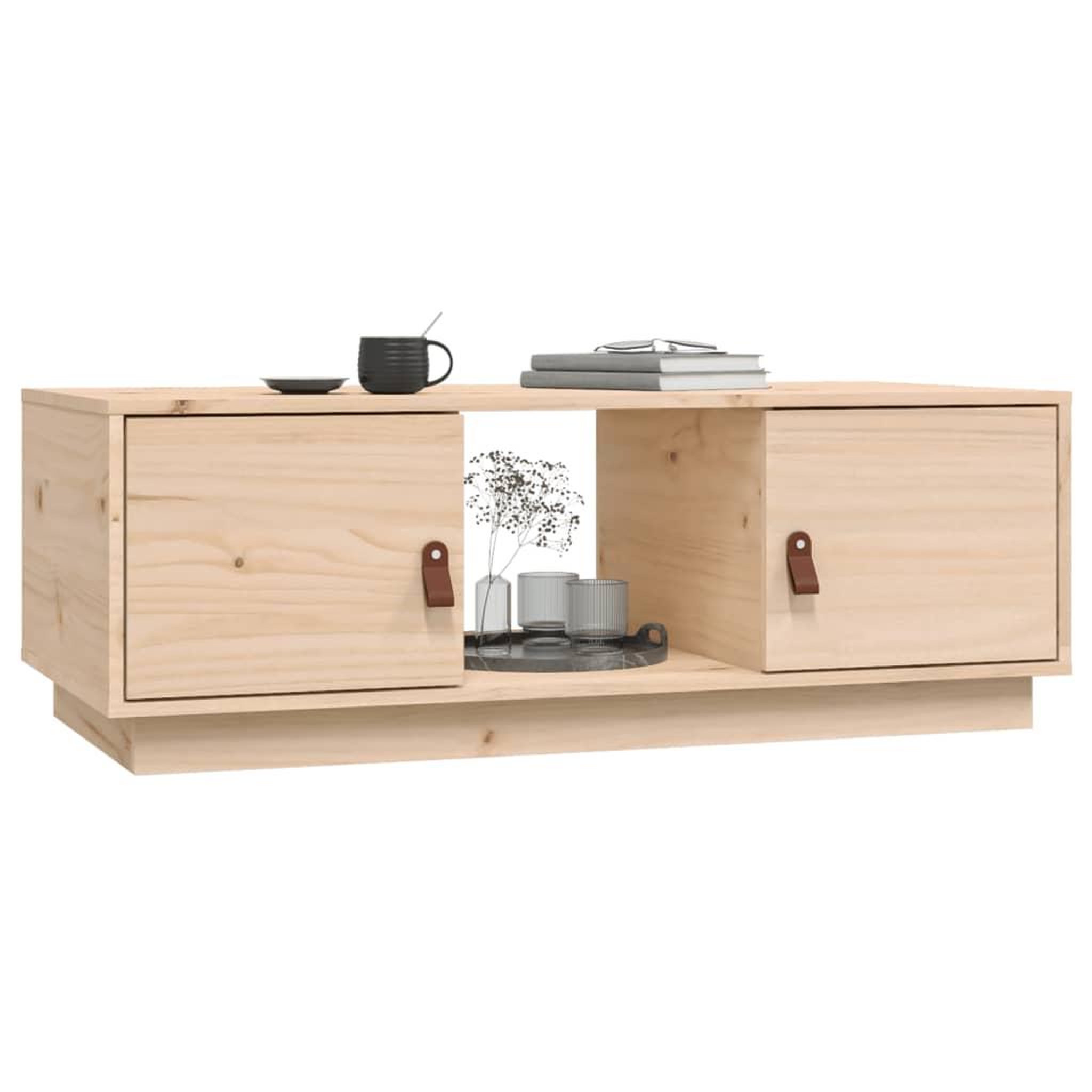 Voir la diapositive 4 : VIDAXL Table basse 100x50x35 cm Bois massif de pin