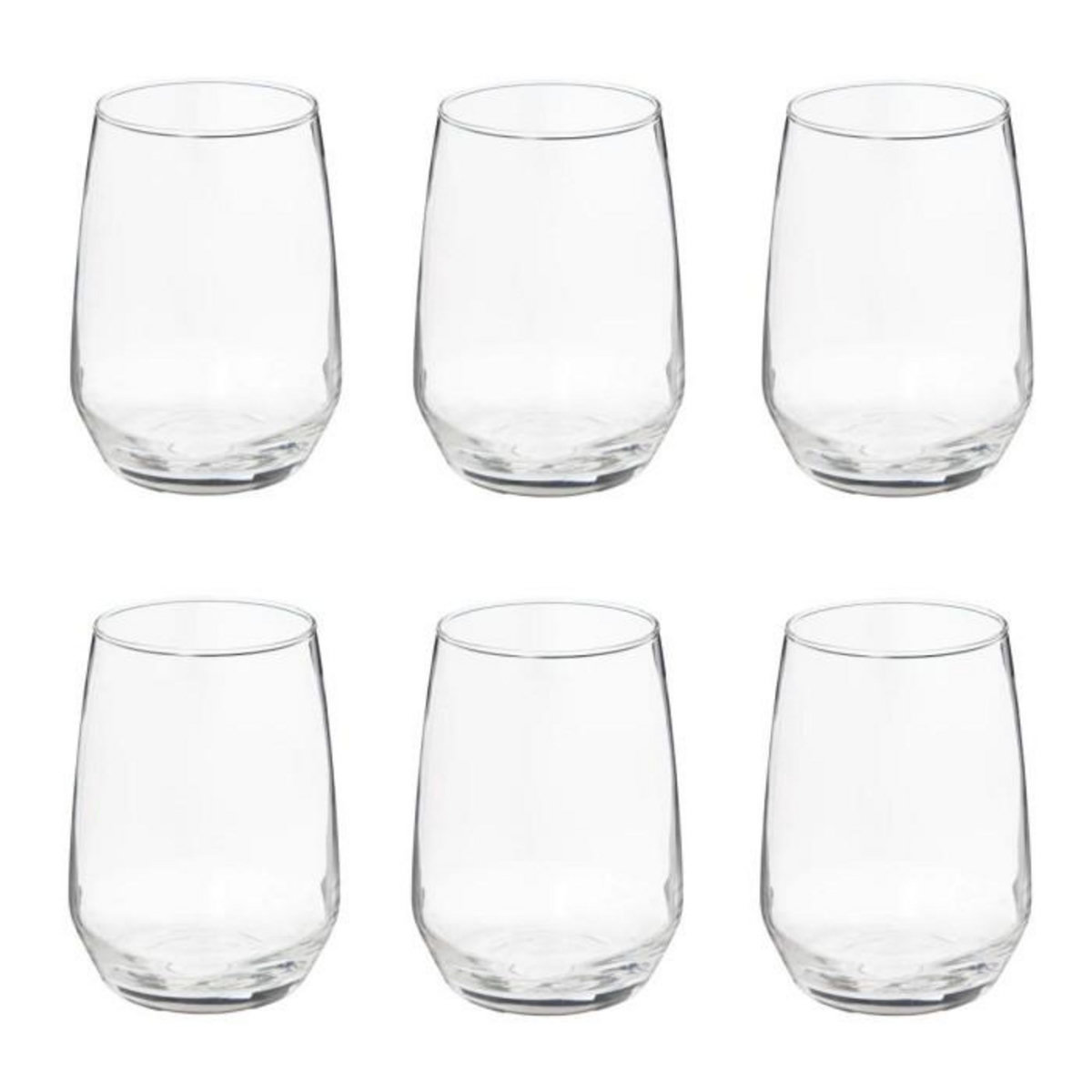 SECRET DE GOURMET Lot de 6 Verres à Eau  Nora  45cl Transparent