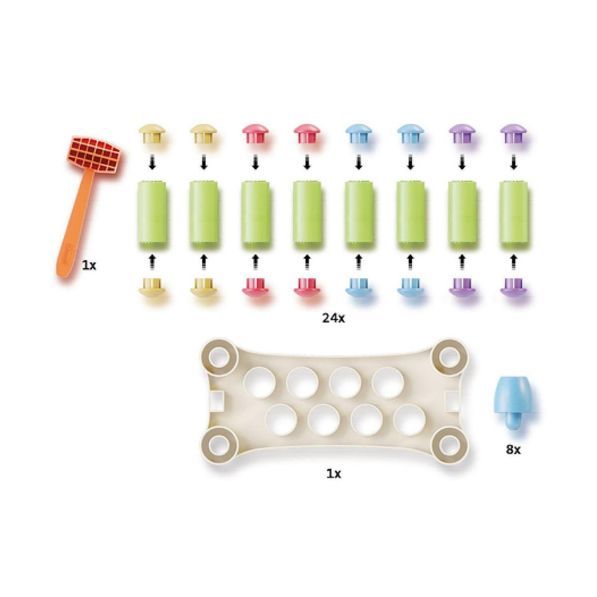 Quercetti Jeu du marteau Hammer Peggy -  - Trousselier