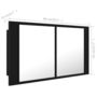 Voir la diapositive 6 : VIDAXL Armoire a miroir de salle de bain LED Noir 90x12x45 Acrylique