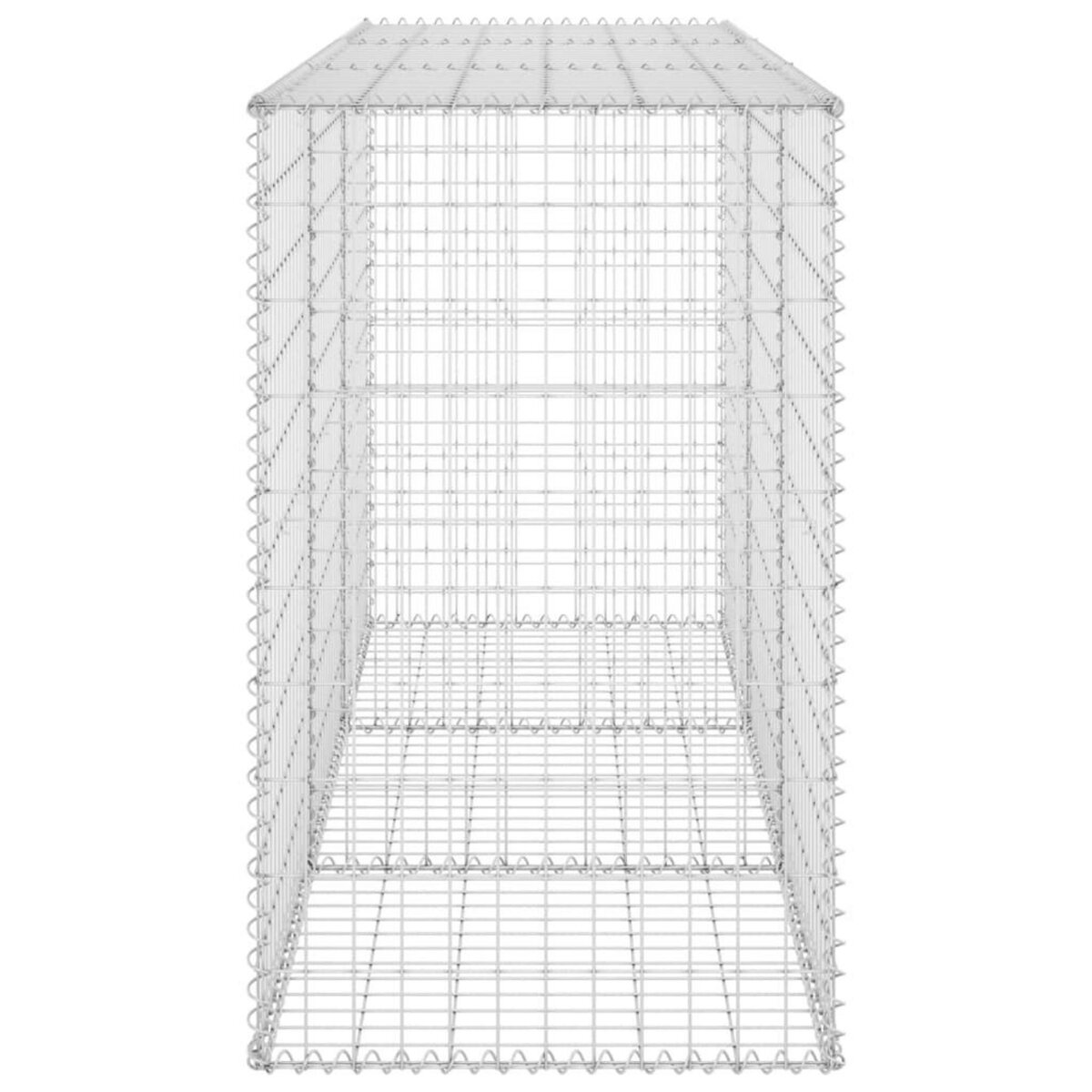 VIDAXL Mur en gabion avec couvercles Acier galvanise 200x60x100 cm