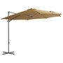 Voir la diapositive 2 : VIDAXL Parasol de jardin avec base portable taupe