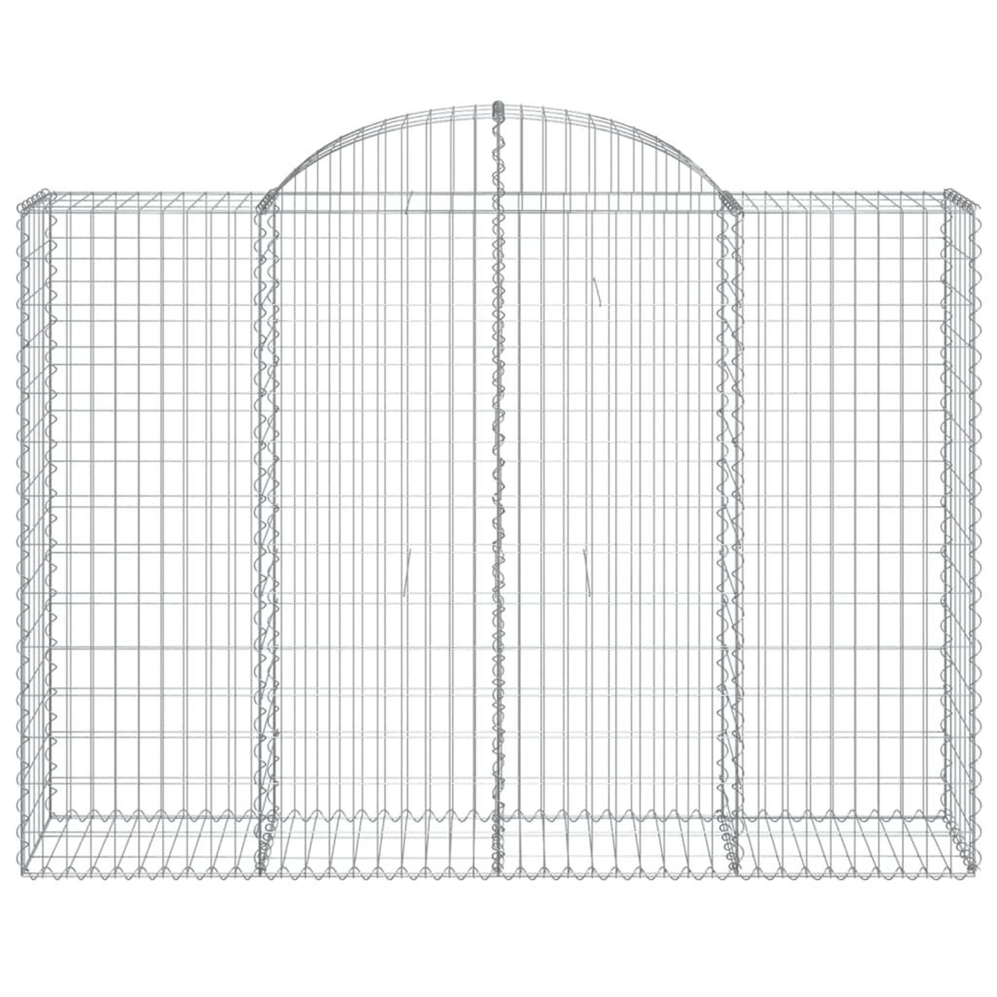 Voir la diapositive 4 : VIDAXL Paniers a gabions arques 18 pcs 200x50x140/160 cm Fer galvanise