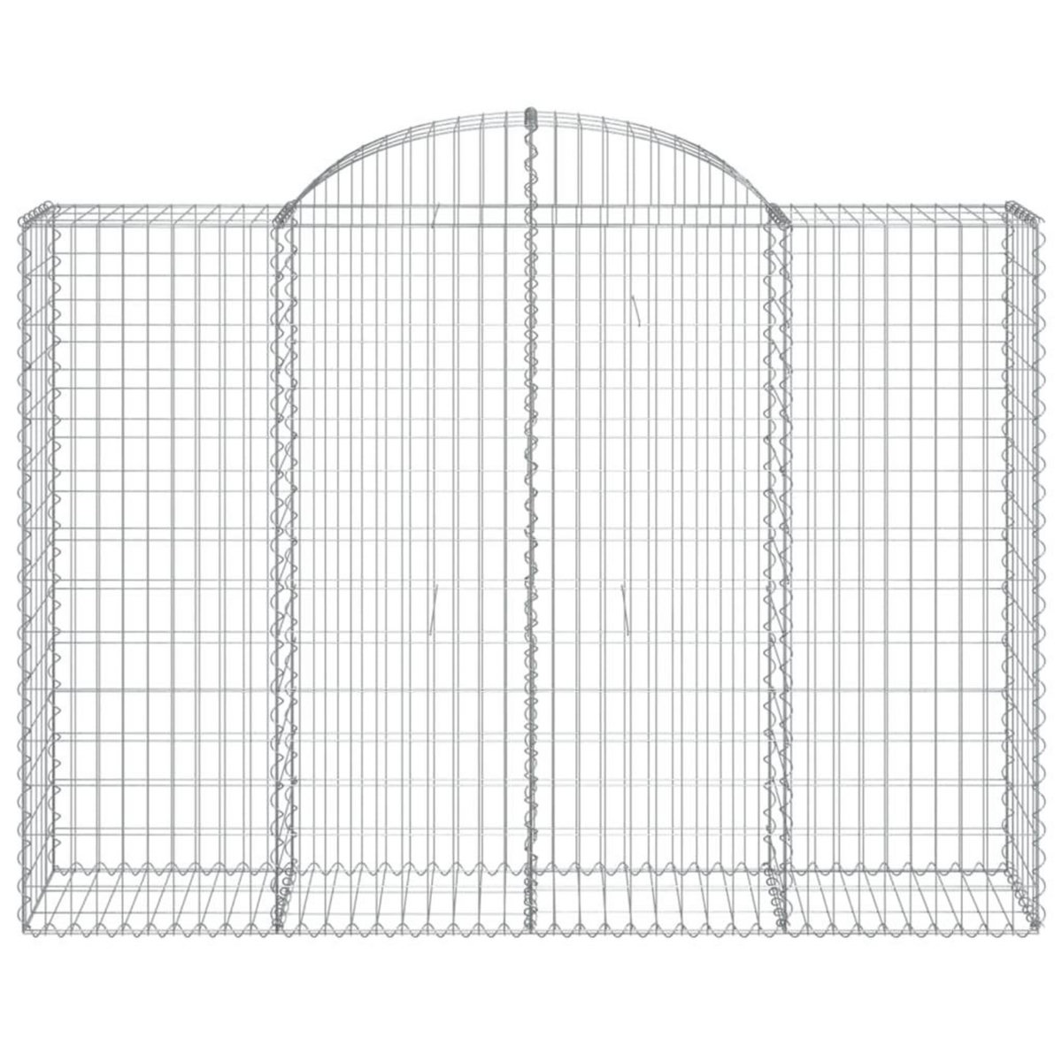 VIDAXL Paniers a gabions arques 18 pcs 200x50x140/160 cm Fer galvanise