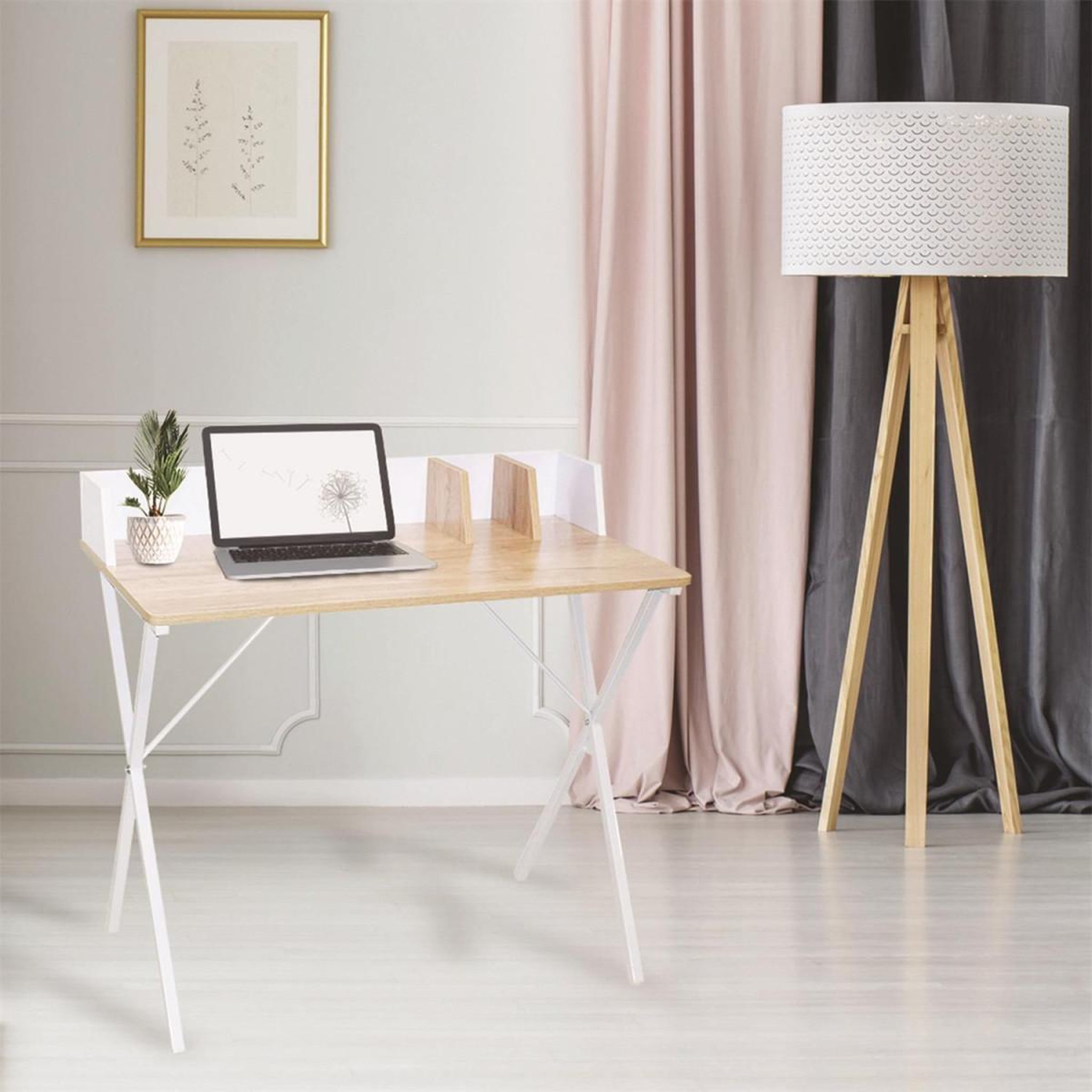 Voir la diapositive 6 : The Home Deco Factory Bureau design  brice  90cm blanc