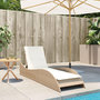 Voir la diapositive 3 : VIDAXL Chaise longue avec coussin beige 60x205x73 cm resine tressee