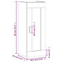 Voir la diapositive 6 : VIDAXL Armoire murale gris beton 34,5x34x90 cm bois d'ingenierie