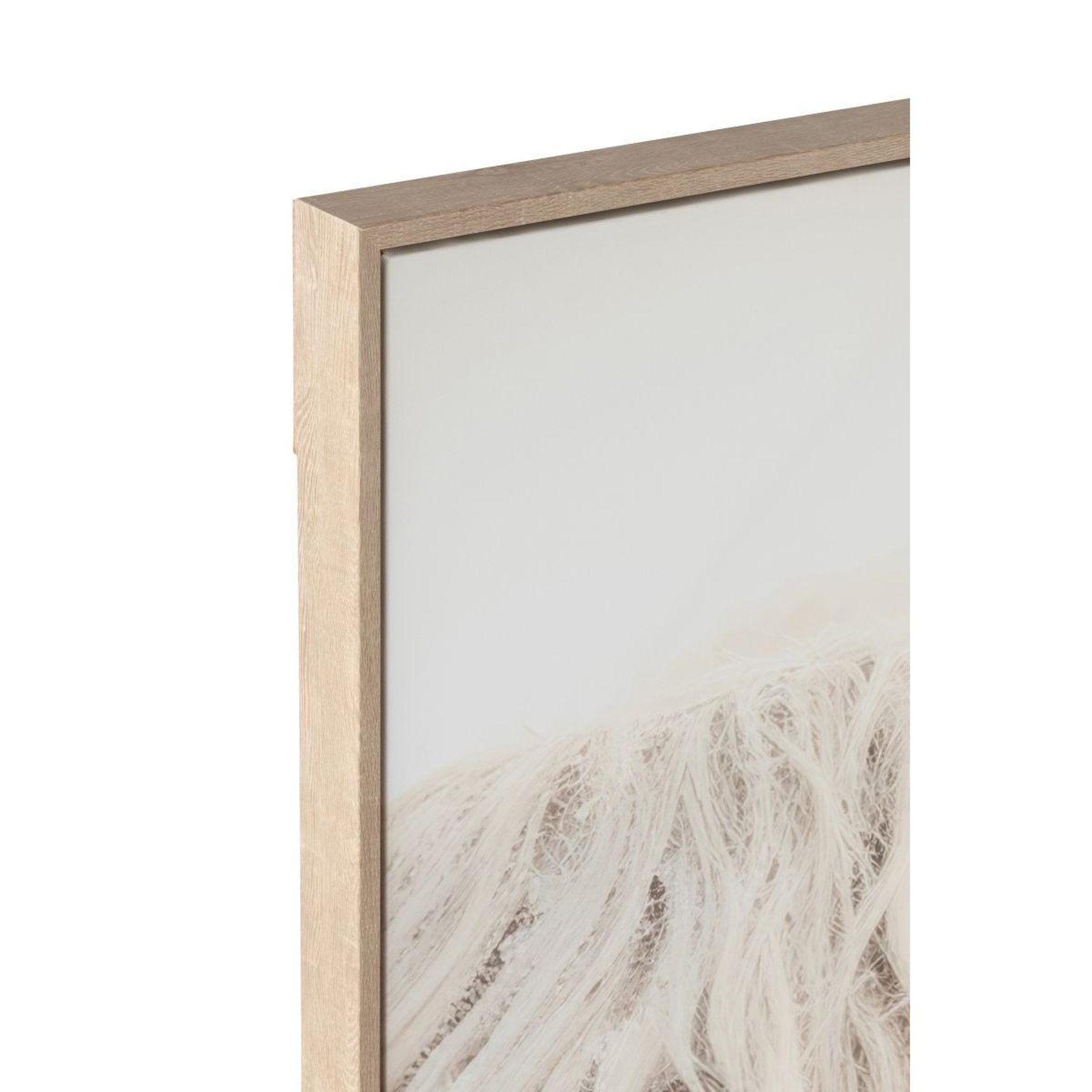 Voir la diapositive 2 : J-LINE Tableau imprimé déco  tête de yack  103x143cm beige