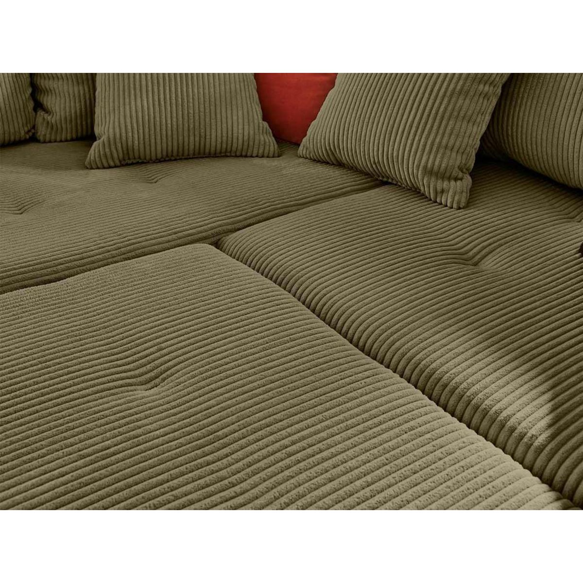 LISA DESIGN Rune - pouf modulable - en velours côtelé