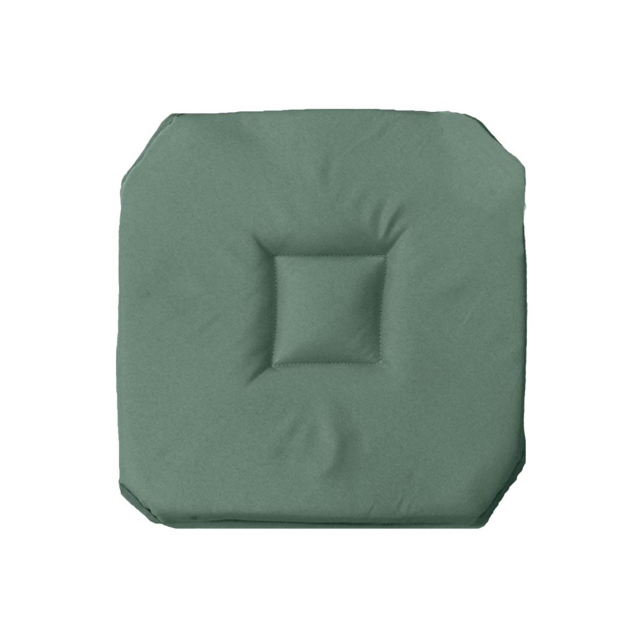 Voir la diapositive 2 : Douceur d'Intérieur Galette de chaise  essentiel  40x40cm vert cèdre
