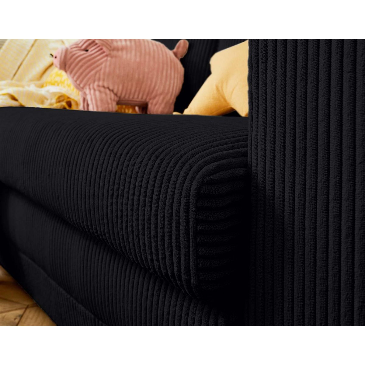 BEST MOBILIER Marilia - canapé 2 places - convertible déplimousse - en velours côtelé