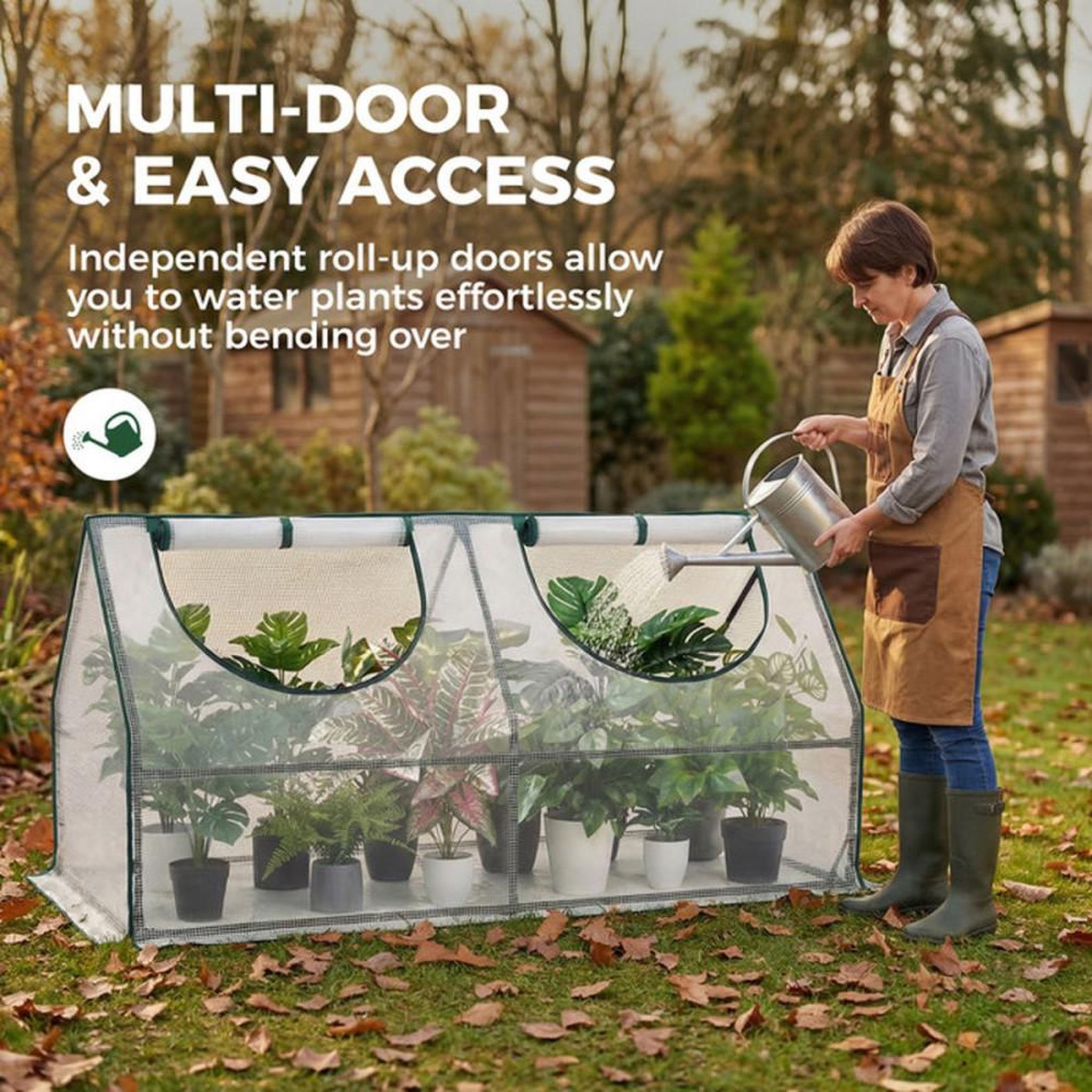 Voir la diapositive 3 : Mini serre BAMworld 2 portes coulissantes anti-UV étanche 180x90x90 cm