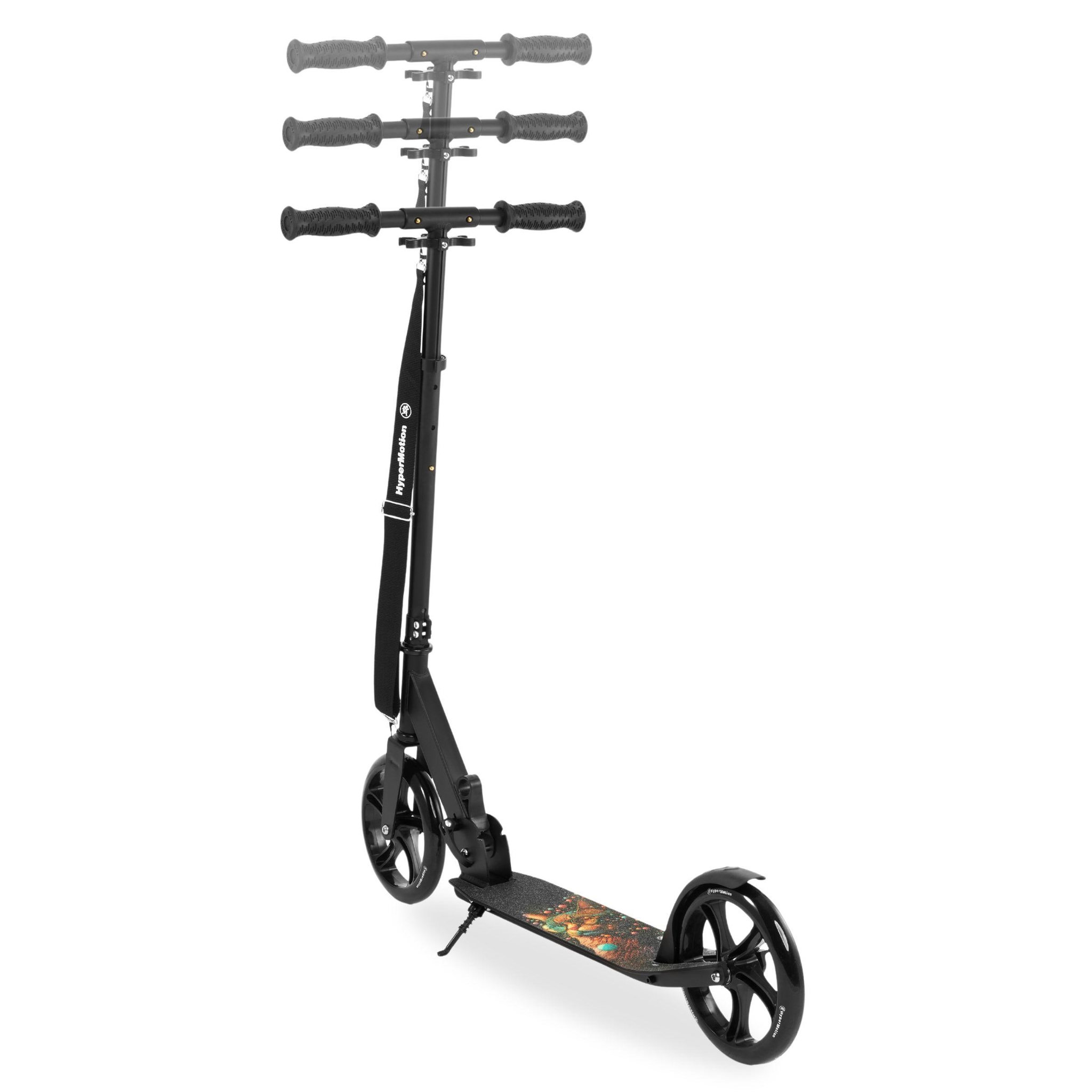 Voir la diapositive 3 : HYPERMOTION Trottinette Enfant Pliable + 7ans, 100kg - Hauteur réglable 88/93/98cm - ABEC-7 Roues 200 mm